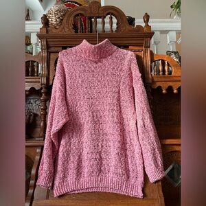 Cozy Bubblegum Pink Barbiecore Women's Vintage Knit Sweater size small/medium